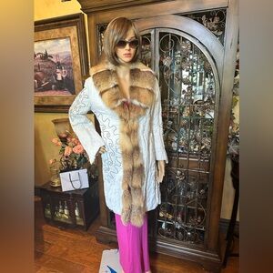 Fox Fur Embroidered Coat